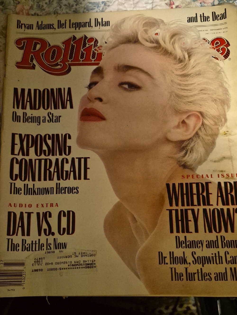 Rolling Stone Magazine Cover Featuring Madonna - Blonde & Red